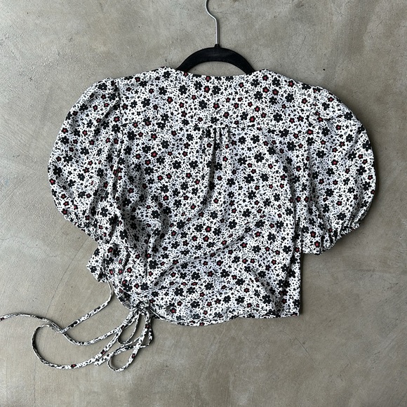 ZARA floral print wrap crop top - Picture 5 of 5